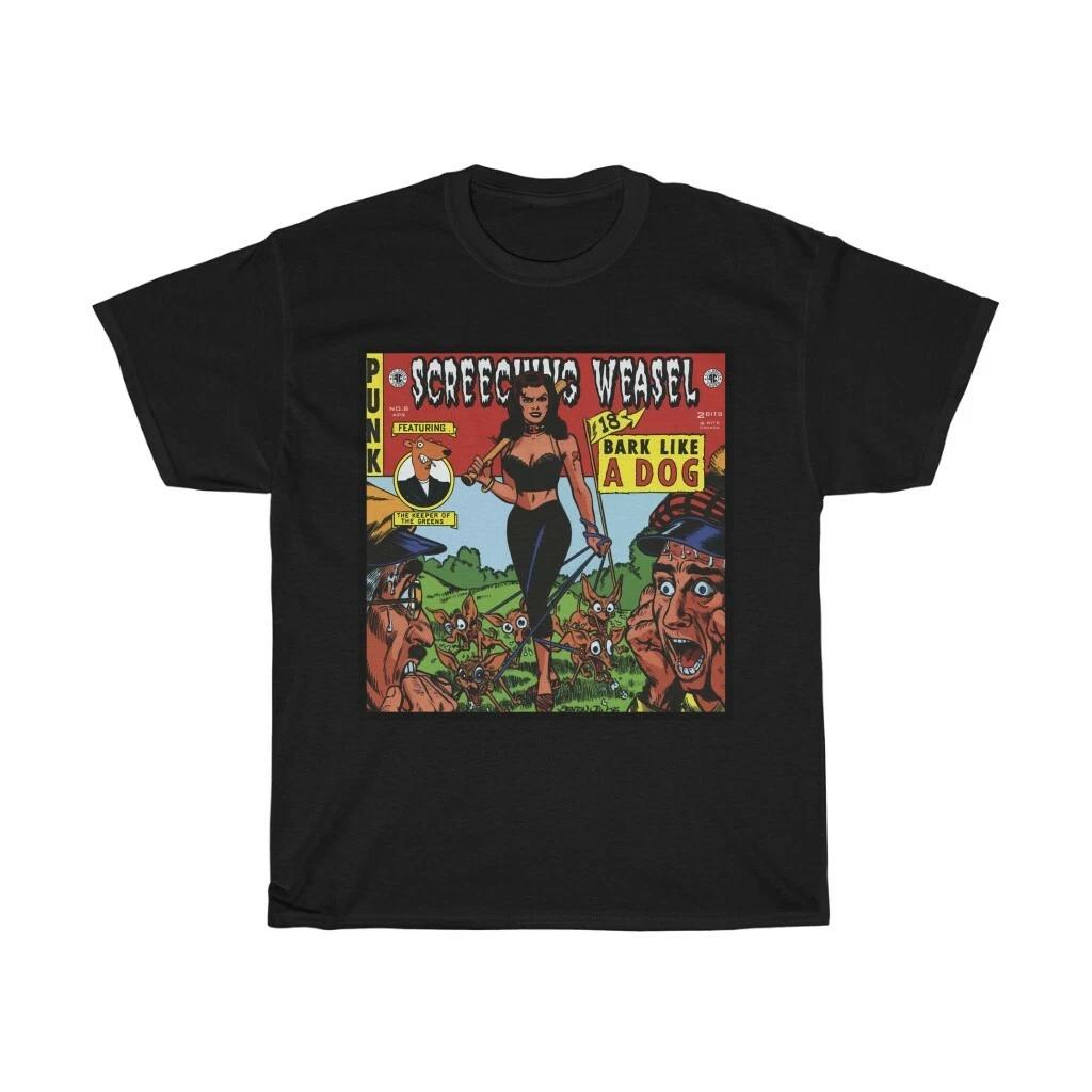 Screeching Weasel Punk Hardcore Rock Band Unisex Adult T-Shirt Heavy Cotton Tee 4XL