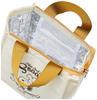 Lunch Bag M Mini Tote Bag Tote Bag Small Lightweight Mesh Pocket Zippered Zipper Snoopy0255 Yellow Free Size [SNOOPY] Women's (SPZ-2566)