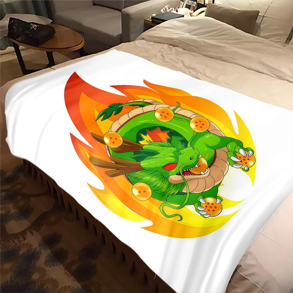 1 Stück Shenron Druck Flanelldecke, Hohe Qualität für alle Jahreszeiten, Heimdekoration, Wärme und Komfort, Perfekt für Weihnachtsgeschenke