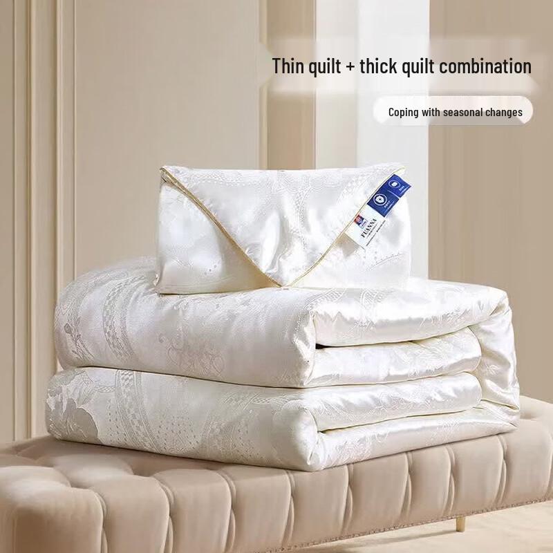 FUANNA Mulberry Silk 2-in-1 All-Season Duvet Double 230x229cm