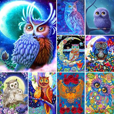5D DIY Eule Kunst Diamant Malerei Strass Bild voller Runde voller Diamant Stickerei Mosaik Home Dekoration Kreuzstich Kit