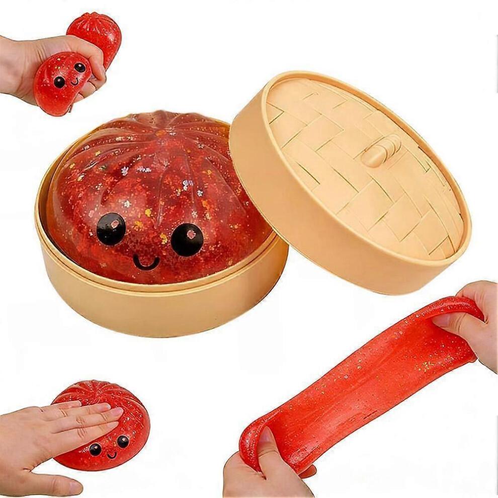 (bianca) Scatola Squishy Raviolo Glitterato Sollievo Ansia Fidget Decompressione Pasta