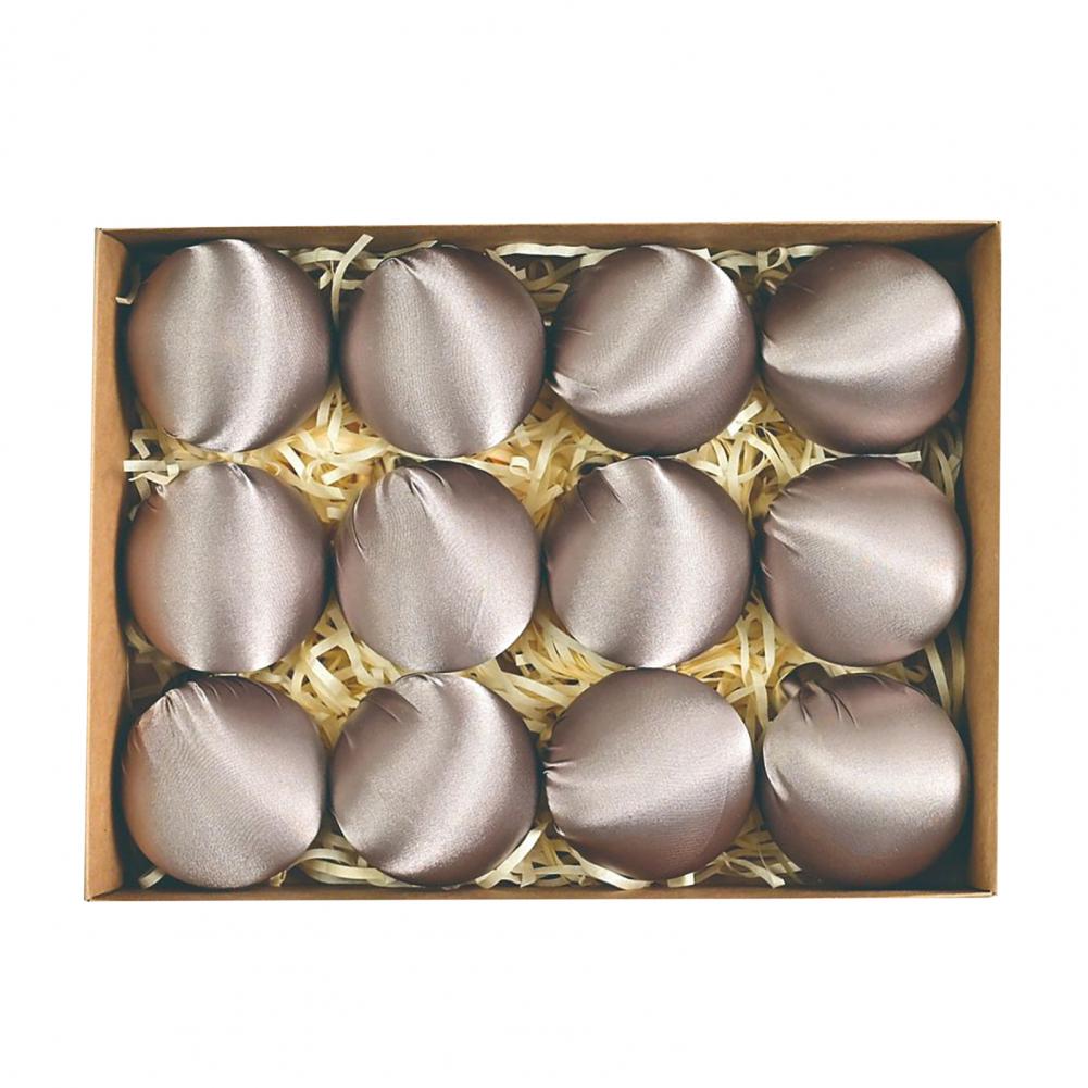 12Pcs 6cm Flocked Christmas Ornaments – Shatterproof Velvet Ball with Metal Buckle, Hanging Xmas Tree Decor for Holiday Party