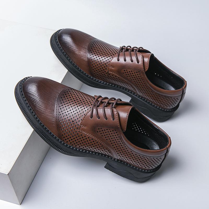 

Foreign trade low-top four-season shoes men s business dress leather men s shoes British trendy shoes men s shoes youth one generation 38
