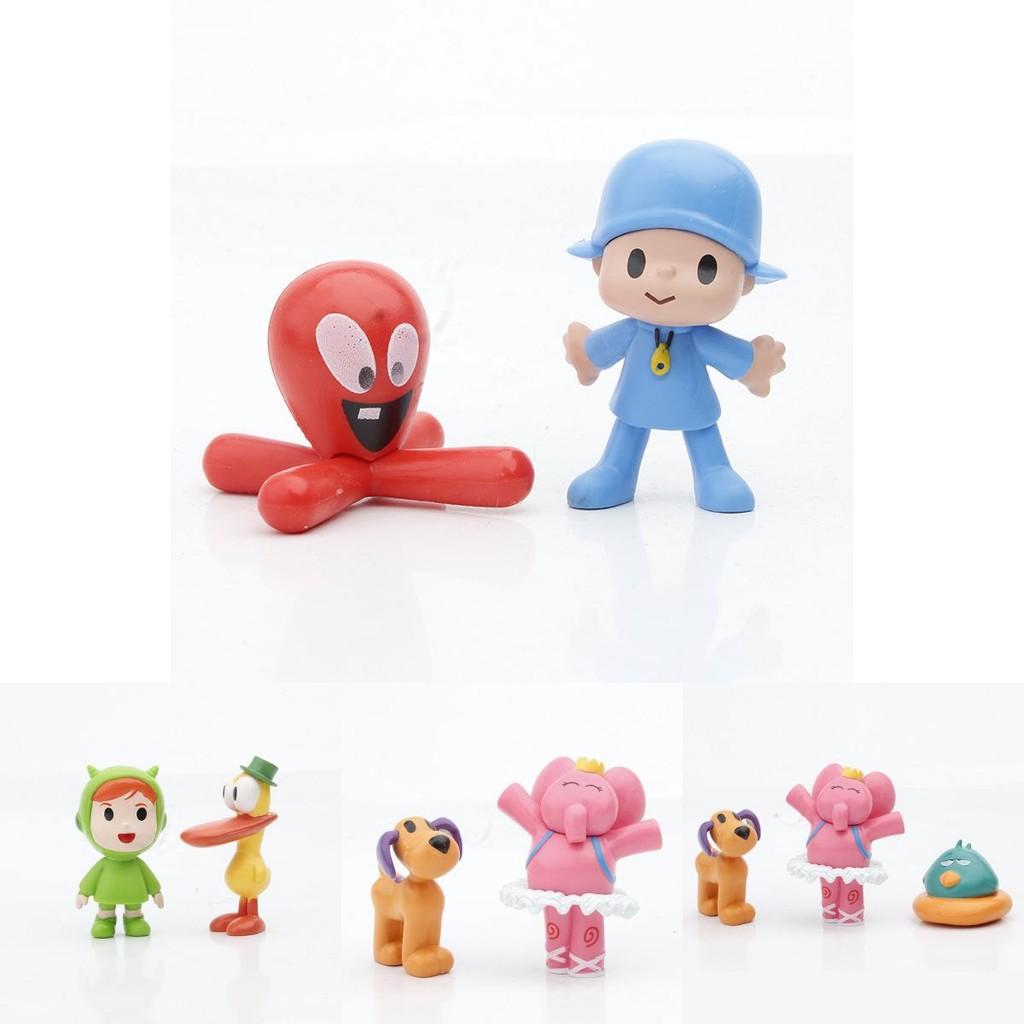 Entzückende 7-teilige Pocoyo Actionfiguren Zinkia Miniaturen Perfekt zur Kuchendekoration