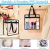 1/2pcs Clear Tote Bags with Zipper, Large Capacity Transparent Shoulder Bag, Waterproof Multipurpose Totes for Daily Use
