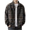 Herren Große Größen Schwerer Woll-Cardigan: Ethnisch im Stil Retro Jacquard Strick für Herbst/Winter