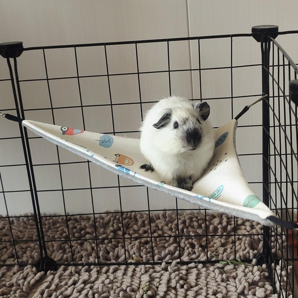 Ice Silk Cooling Hanging Bed Skin-Friendly Guinea Pig Nest Pet Hammock Nest Cage Accessory