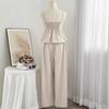 Women's Cami Top and Wide Leg Pants Set Solid Color Casual Two Piece Outfit