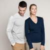 Kariban Herren Slim Fit Langarm-T-Shirt mit V-Ausschnitt