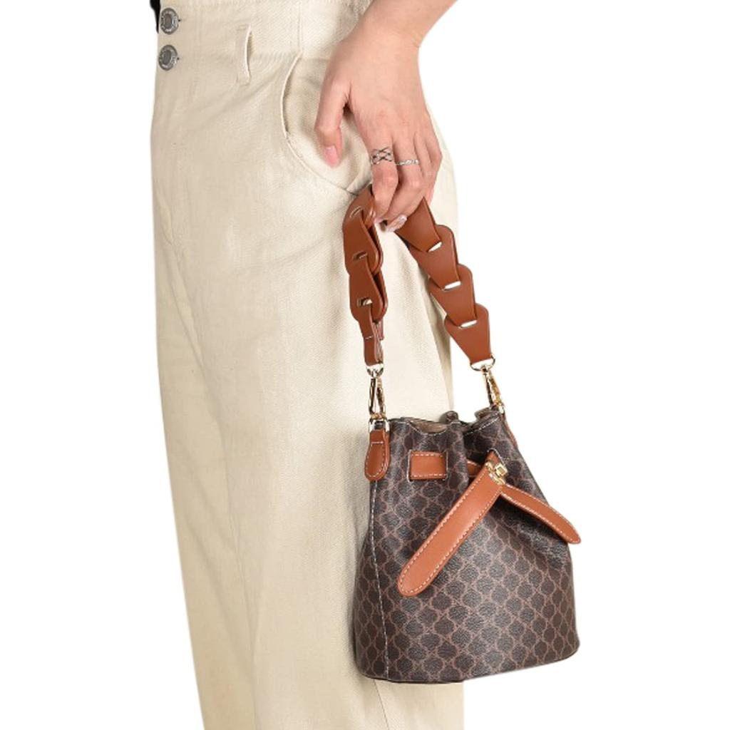 Monica Women's Braided Handle 2-Way Handbag, Black (10)