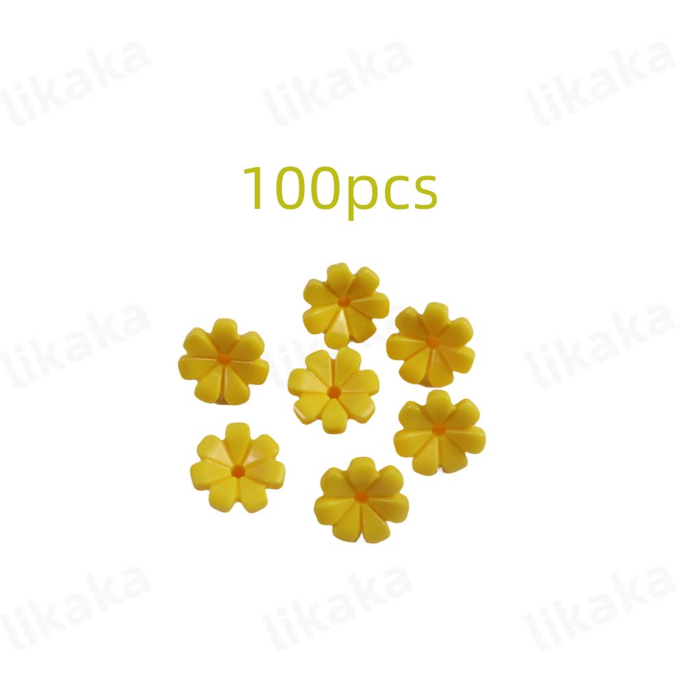 100PCS MOC Colorful Flower Building Blocks DIY Beautiful Gardens Bricks Toys City Tree House Scene Plants Accessories for Girls