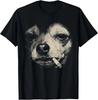 Funny Chihuahua Dog Smoking Cigarette Meme Vintage Black T Shirt