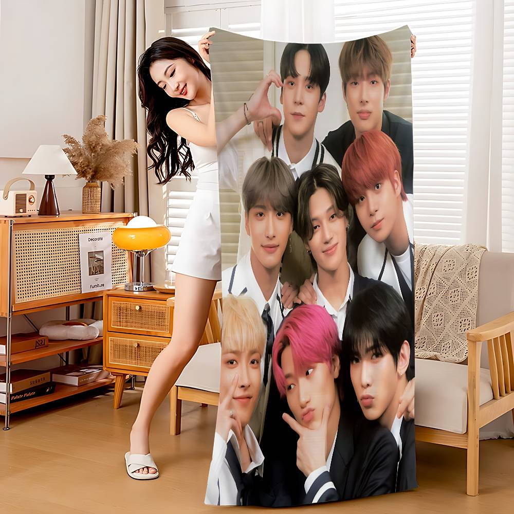 Kpop Group A-Ateez Beach Towel Colorful Bath Towels for Girl Microfiber Quick Dry Custom Sand Free Beach Yoga Spa Gym Pool