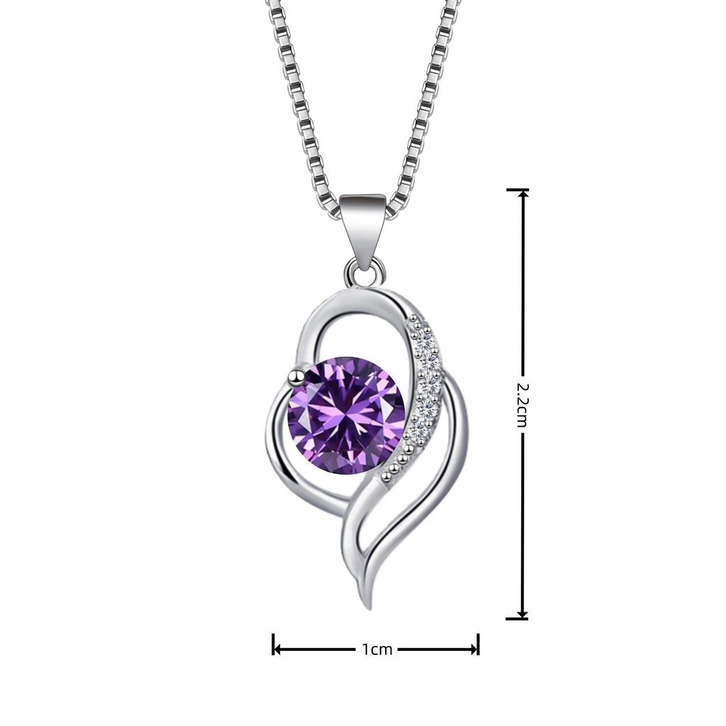 Kailaimei Korean Style Heart Pendant Necklace - Trendy Clavicle Chain Korean Accessories
