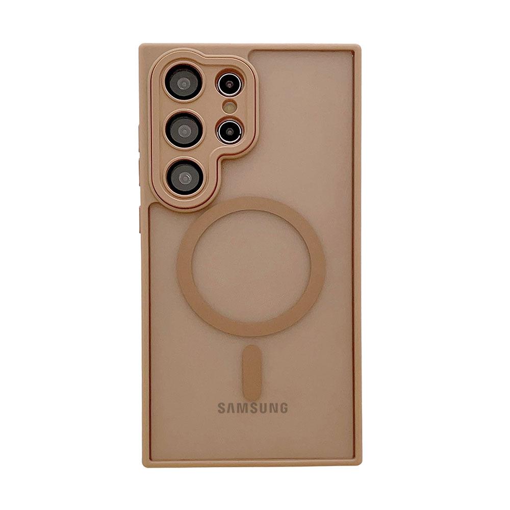 Suitable for Samsung S25 Ultra Matte Skin Sensitive Magnetic Suction Phone Case S24FE with Lens Film S23Plus Protective Case