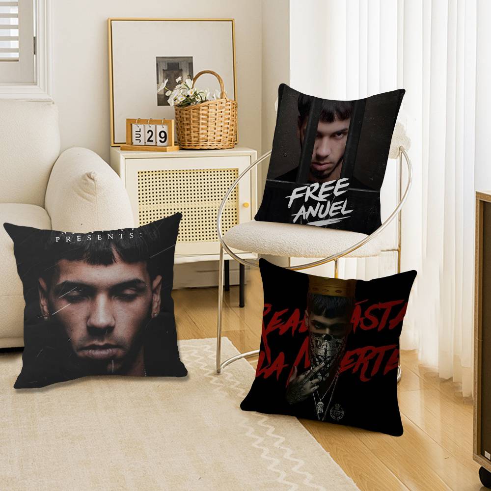Rapper AAnuel AA Pillow Covers Cartoon Sofa Decorative Home Doublesided Printing Short Plush Cute Cushion Cover