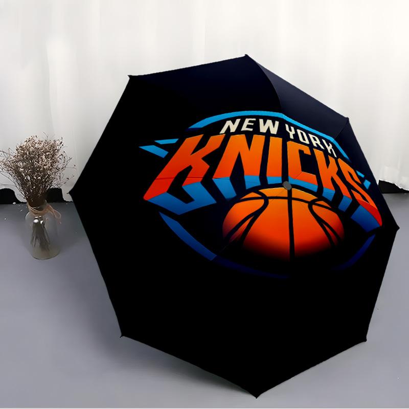 1pc New York Knicks Umbrella, Sun Protection, And UV Shielding. It Has Eight Sturdy Ribs for Outdoor Use And Perfect As a Holiday Gift