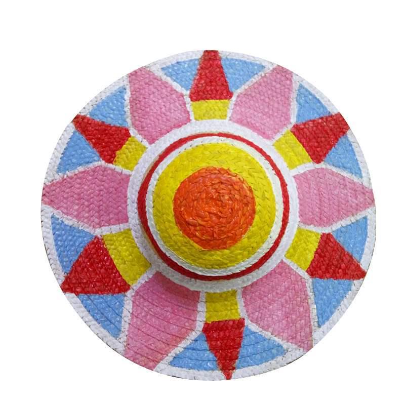 Kindergarten Straw Hat DIY Wall Art Kit: Creative Painting & Graffiti Supplies