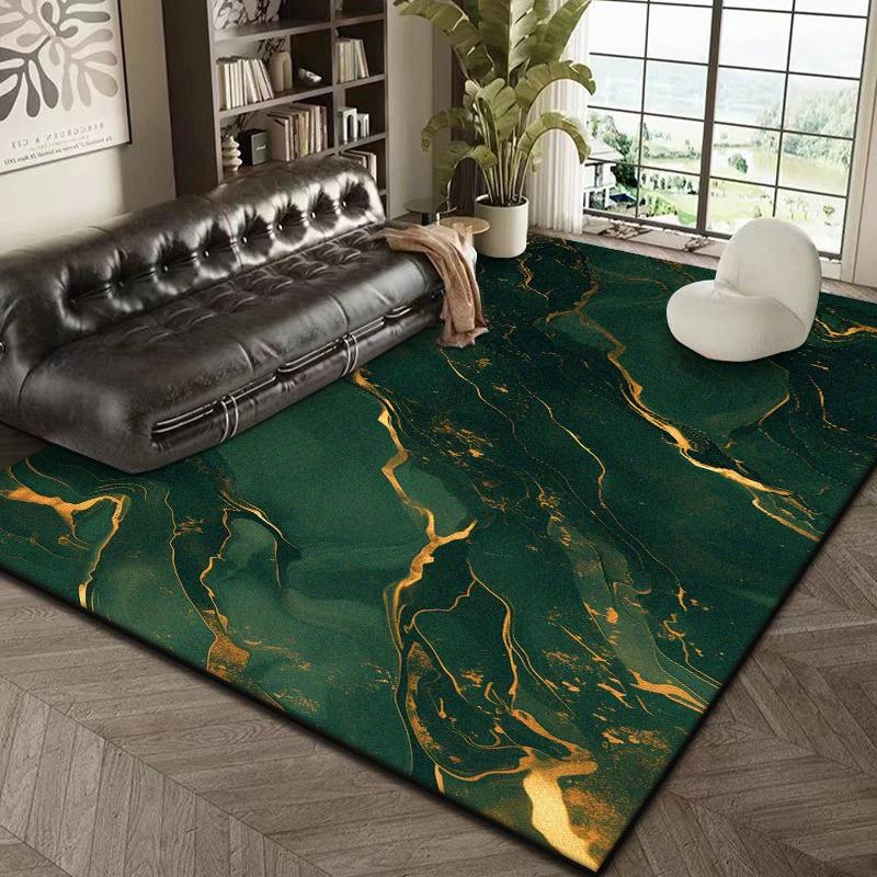Modern Non-slip Large Living Room Rug GREEN Decoration Home Bedroom Carpet Large Area Baby Crawling Mat Soft Easy Cleaning