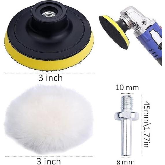 Polishing Pad, 31 Pcs 3 Inch Polishing Pad Kit, 3 Inch Buffing Pads for Drill Ad