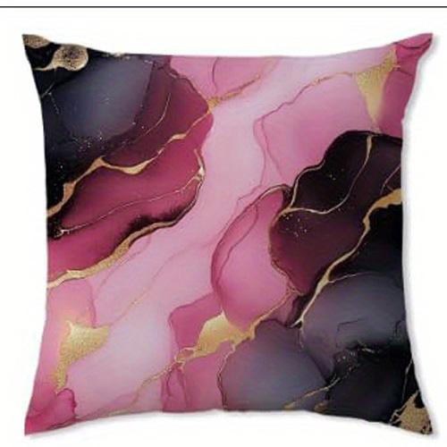 Home Decor Pink  Gold Abstract Pattern Throw Pillow Covers Pattern Cushion Cover Suitable for Sofa Bedroom Car Pillow Cover