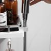 Adjustable No-Drill Shower Head Holder & Bathroom Tray with Loofah Hook