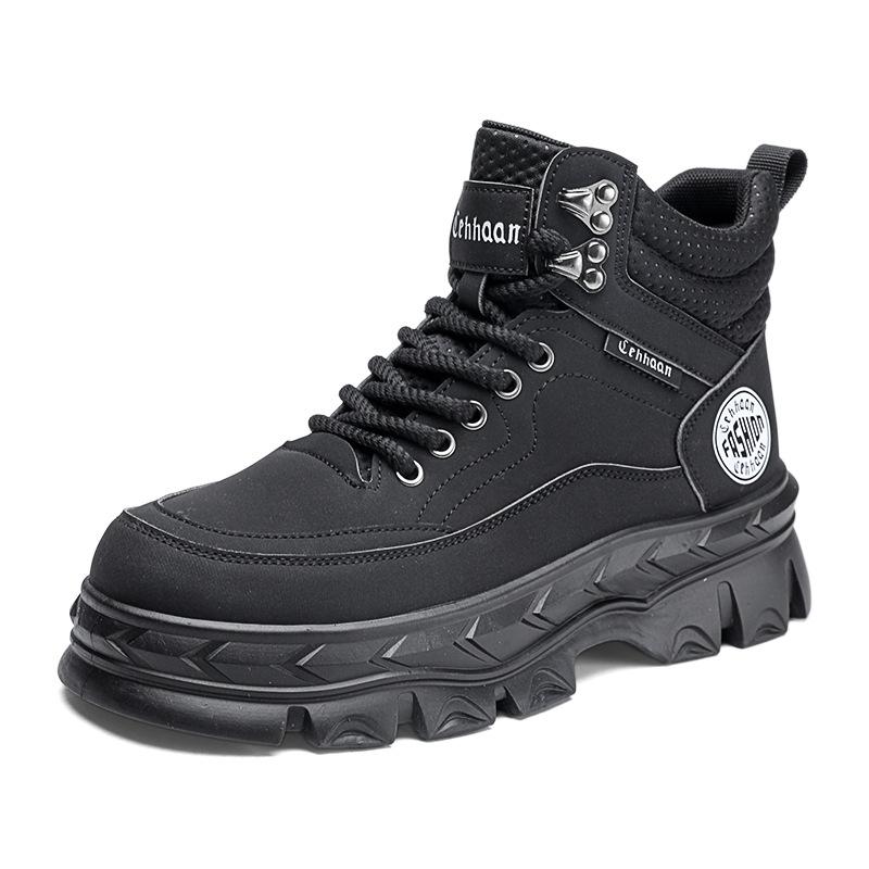 

Fashion high-top lace-up Martin boots outdoor trend retro style casual platform shoes autumn student wear-resistant men s shoes 44