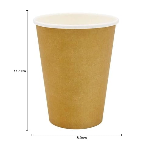 Artnap Paper Cups, Kraft Printed, 410ml, Perfect for Drinking, Pack of 50, 8.9 X 11.1cm Diameter, TS-76