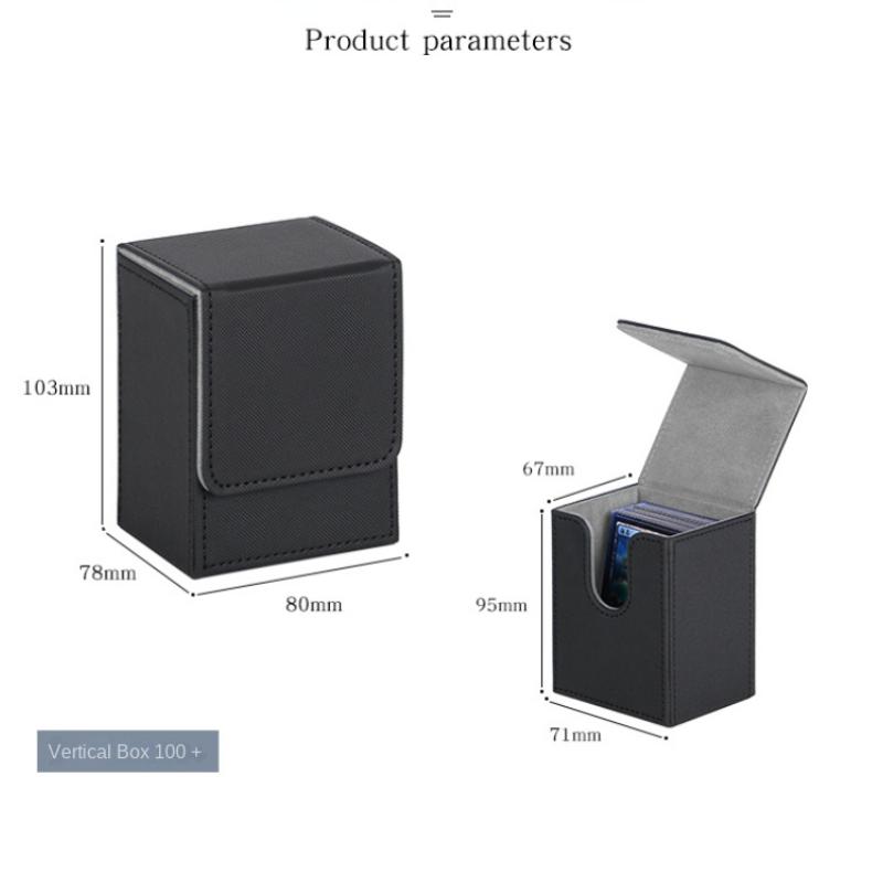 100+ Trading Card Deck Box PU Leather Gathering Card Toy W/ Magnetic Closure Game Cards Storage Game Card Case Protector