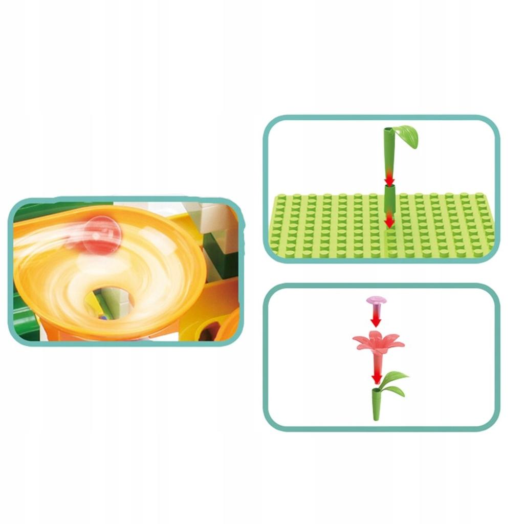 Flower Construction Blocks Educational 2in1 Ball Track Creative Garden 99