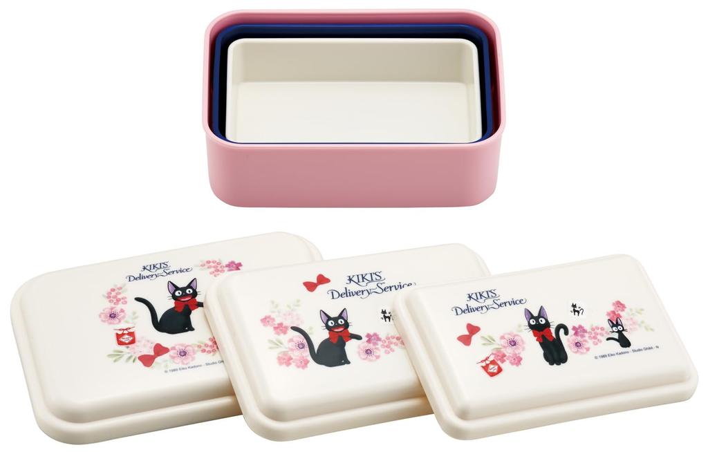 Skater Bento Fluffy Serving Lunch Sealable Storage Set of Microwave Studio Ghibli Delivery French Box, Box, Container, Container, 3, Safe, "Kiki's