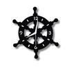 Ship Wheel Shape Metallic Analog Wall Clock for Home, Office, Living Room, Bedroom, Kids Room and Kitchen | Stylish Latest Home Decor |