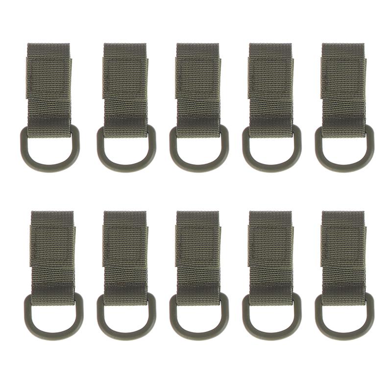 10Pcs D Ring Clip Strap Hook Loop Carabiner Clip for Backpack Water Bottle Keychain Multi-Purpose Adapter Key Organizer