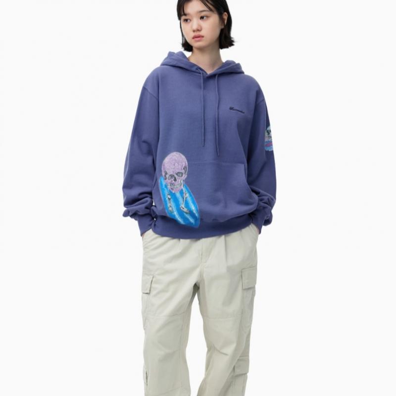 ThIs Is Never That Skull Surfing Hoodie Purple Blue