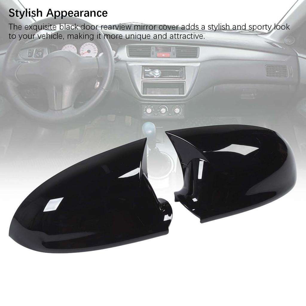 1 Paar Rückspiegelabdeckung 1K0857538 Glänzend Schwarz Sportlicher Look Türseite Rückspiegelkappe für