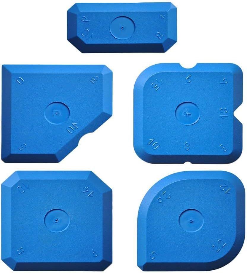 5-Piece Silicone Caulk and Grout Tool Set for Kitchen, Bathroom, Floors, and Windows