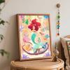 Disney The Little Mermaid Digital Oil Painting Diy Coloring Handpainted Filling Home Decoration Gift, Art for Adults, Wall Painting Decor