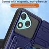 For Honor 400 Lite 5G Case PC+TPU Kickstand Phone Back Cover with Camera Slider