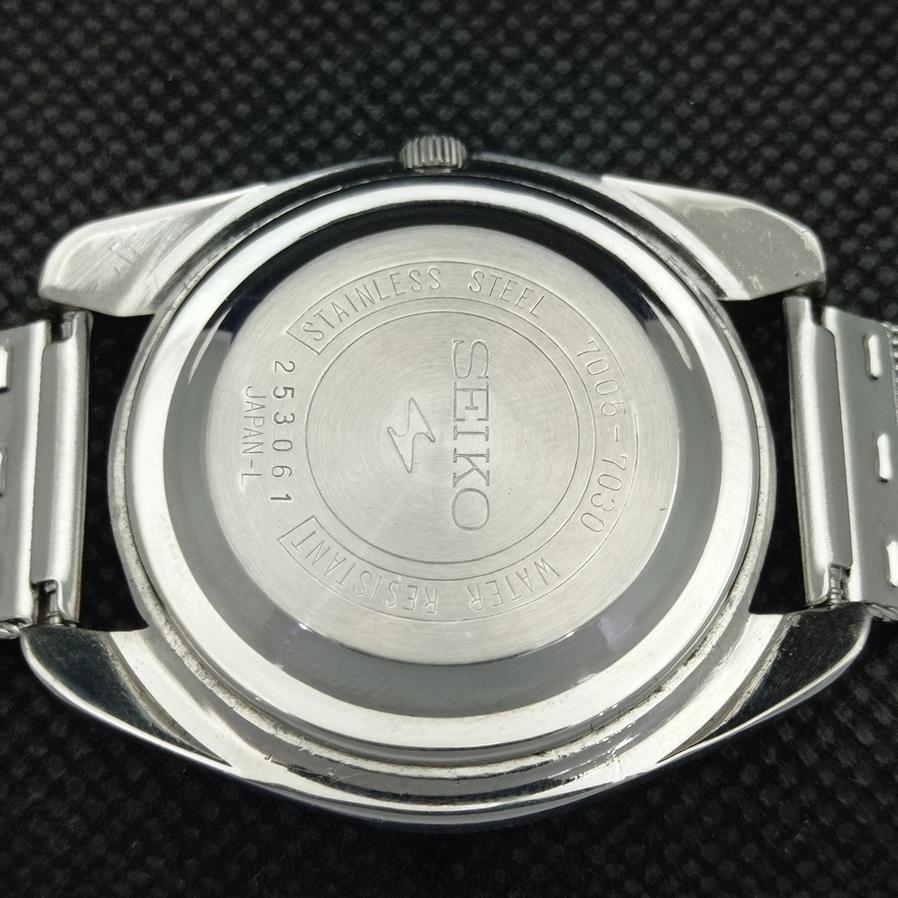USED JAPAN-MADE SEIKO MENS OLD AUTOMATIC 7005A ORIGINAL DIAL WATCH a416103-2 R10621f-a416103