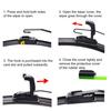 2Pcs Car Wiper Universal Sturdy U-shaped Clear Vision Effect Boneless Wipers