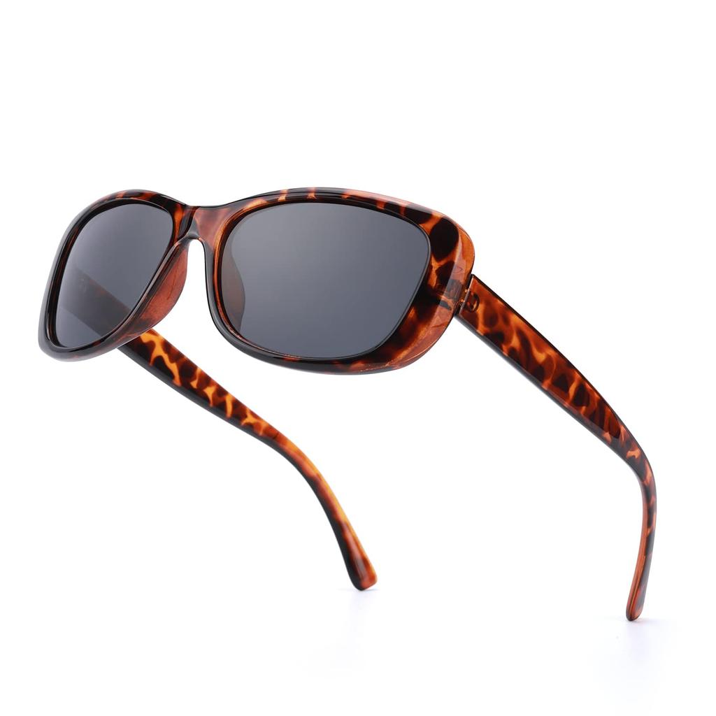 LVIOE Rectangular 90s Vintage Narrow Square UV400 for Driving Women's Sunglasses, Fashion, Frame, Protection, Lightweight, Polarized,