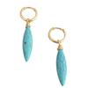 Pearl Beaded Earringdrop Water Droped Vintage Hoop Earrings Fashion Faux Turquoise Earrings  Women