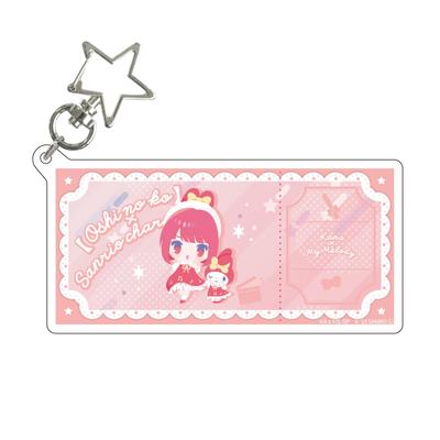 TV Anime [Oshi No Ko] X Sanrio Characters 04 Kana Arima X My Melody [Original Illustration] Large Acrylic Keychain with Star-Shaped Snap Organizer