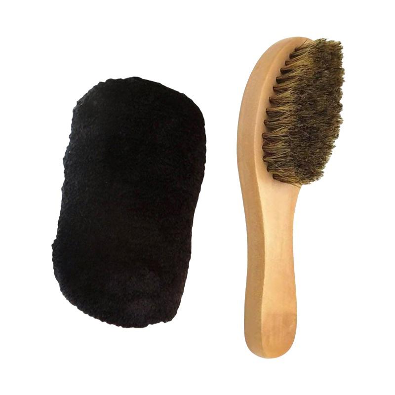 

1 Набір Полірувальний Аплікатор Чиста Щітка для Догляду за Взуттям Чоботами Щітка для Чищення Замші Щетина Коня Щітка для Блиску Взуття Комплект Щіток для Чищення Салону Автомобіля A5