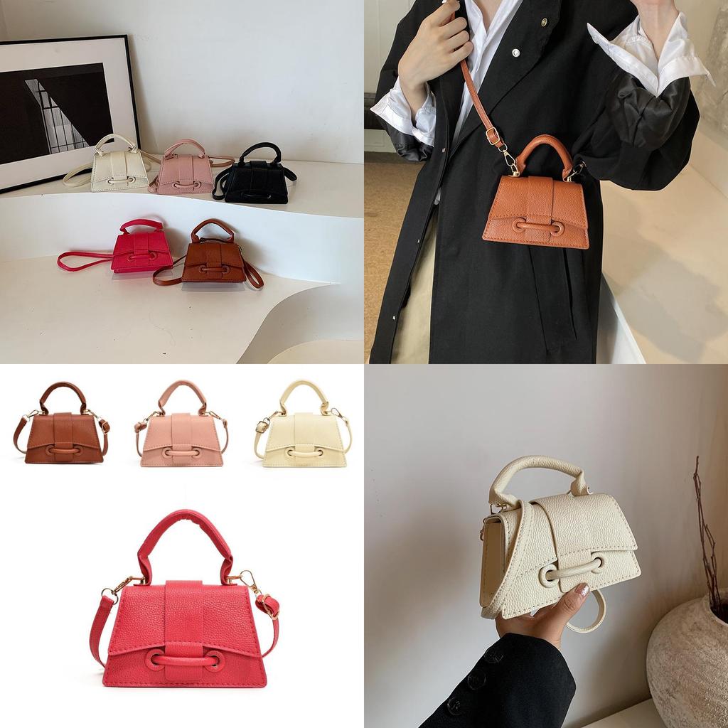 Stylish Mini Handbag For Fall 2024 Featuring Vintage Square Design And Pu Material