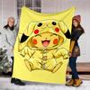 1pc Pikachu Outdoor Flannel Blanket Gift For Boys Girls Adults, Family Friends
