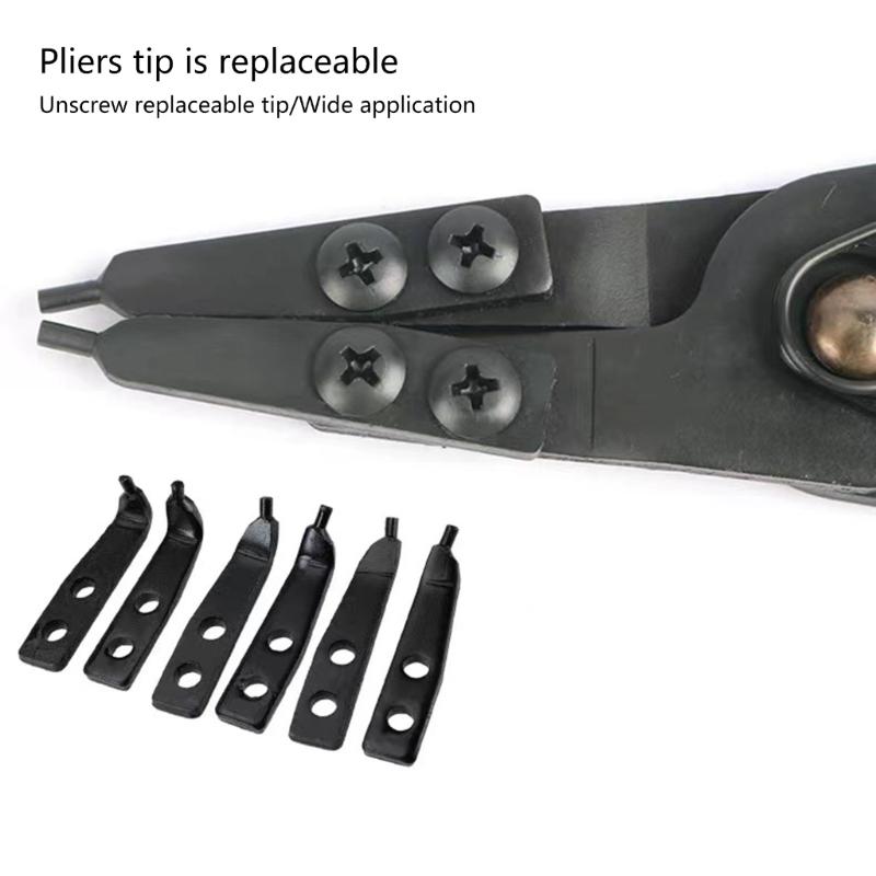 Heavy Duty Spindle Snaps Rings Pliers Internal External Circlip Pliers for Pickup Tool with Ratcheting Lock Mechanism