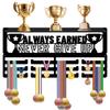 Wrought Wall Mounted Rack with Hooks - Award Display and for Medals, Ribbons, Keys - JH26146