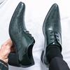 Retro-Trend Neue Herren Spitzes Alligator-Muster Patchwork Lässige Oxford-Schuhe Hochzeitskleid Homecoming Schuhwerk Zapatos Hombre